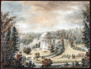 Vista del Templo de la Amistad en Pavlovsk de Domenico Felice Lamoni