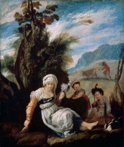 Adán y Eva, 1588 de Domenico Fetti or Feti