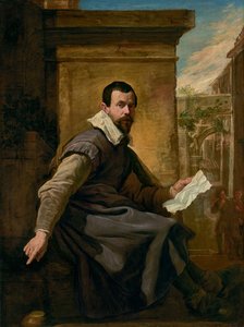 Retrato de un hombre con una partitura de Domenico Fetti