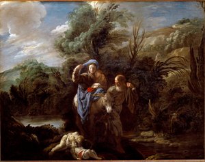 Huida a Egipto de Domenico Fetti or Feti