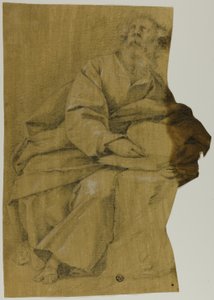 Evangelista escribiendo en el escritorio de Domenico Fiasella
