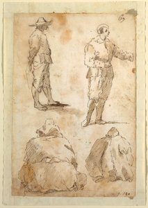Cuatro hombres de Domenico Gargiulo, called Micco Spadaro