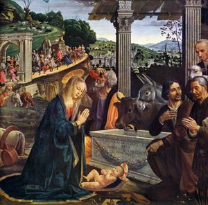 Adoración de los pastores de Domenico Ghirlandaio