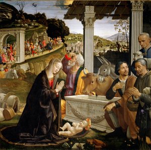 Adoración de los pastores (detalle)