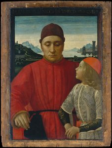 Francesco Sassetti 1421-1490 y su hijo Teodoro, ca. 1488 de Domenico Ghirlandaio