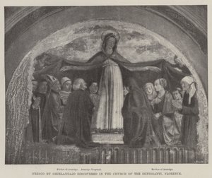 Fresco descubierto en la Iglesia de Ognissanti, Florencia de Domenico Ghirlandaio