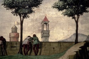 Hombres Mirando sobre un Muro, de la Visitación