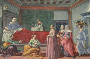El Nacimiento de San Juan Bautista de Domenico Ghirlandaio