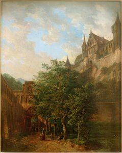 Castillo de Trausnitz cerca de Landshut de Domenico II Quaglio