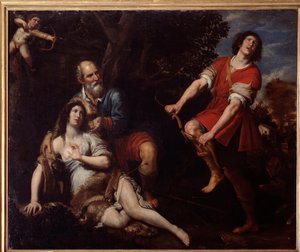 Sylvio y Dorinda, de El Pastor Fiel de Giovanni Battista Guarini de Domenico Il Sarzana Fiasella