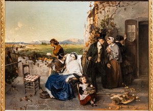 Mientras las hojas caen de Domenico Induno