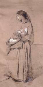Madre abandonada de Domenico Induno