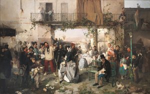 Noticias de la Paz de Villafranca de Domenico Induno