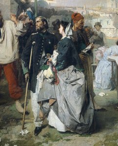 Noticias de la Paz de Villafranca, por Domenico Induno (detalle)