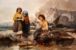 Jóvenes pescadores de Domenico Induno