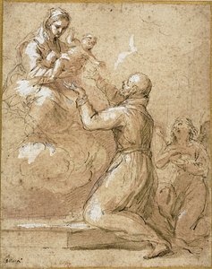 La Virgen y el Niño apareciendo a San Cayetano de Thiene