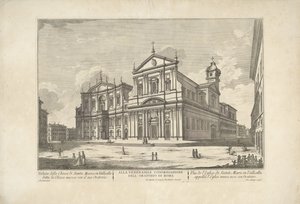 Nueva Iglesia de Roma Vista de la Iglesia de S. Maria in Vallicella llamada la nueva Iglesia con su Oratorio / Vue de l