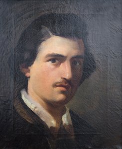 Autorretrato con casi veinte años de Domenico Morelli