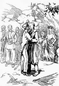 Ilustración de Domenico Natoli (1885-1968) para Rey de las montañas, novela de Edmond About (1828-1885) de Domenico Natoli