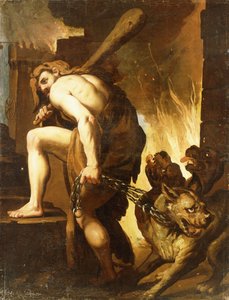 Hércules arrastrando a Cerbero del Infierno