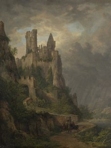 El Vautsburg en el Rin Medio de Domenico Quaglio