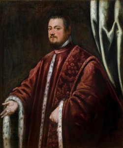 Retrato de Nicolo Da Ponte (1491-1585) - Pintura de Domenico Robustio dit Tintoretto (1560-1635), huile sur toile de Domenico Robusti Tintoretto