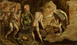 La fragua de Vulcano, circa 1544-1548 de Domenico Robusti Tintoretto