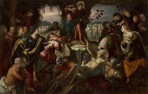 La resurrección de Lázaro, 1585-1590 de Domenico Robusti Tintoretto