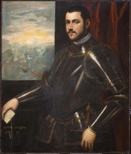 Retrato de un almirante veneciano, siglo XVI de Domenico, Tintoretto