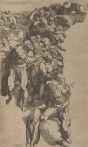 Grupo del Juicio Final, San Bartolomé, San Pedro y otros Apóstoles, siglo XVI de Domenico del Barbiere