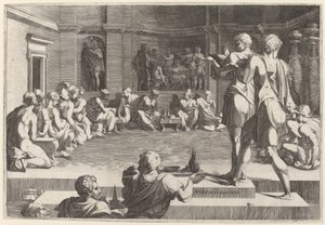 El banquete de Alejandro Magno de Domenico del Barbiere after Francesco Primaticcio
