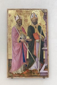 Santos Nicolás y Justo, parte del retablo de Domenico di Michelino