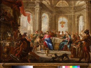 Las bodas de Caná de Domenico the Elder Piola