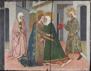 El panel de la Visitación del retablo de San Juan de Domingo Ram