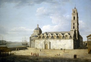 Catedral de La Habana (Cuba), agosto y septiembre de 1762. Óleo sobre lienzo, realizado poco después de la toma de la ciudad por los británicos en 1762, por Dominic Serres (1722-1793).
