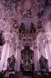 Interior rococó de la iglesia, comenzado en 1727 de Dominikus Zimmermann