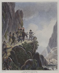 Napoleón examinando el Fuerte Bard, Italia, 23 de mayo de 1800