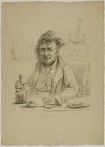 Retrato de Lantara en el papel de Joly, de Le Peintre au Cabaret de Dominique Vivant Denon
