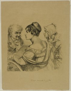 Autorretrato con dos jóvenes