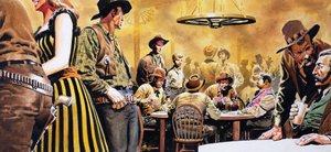 Wild West Saloon (gouache sobre papel)