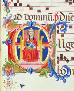 Ms 572 f.125r Inicial historiada 