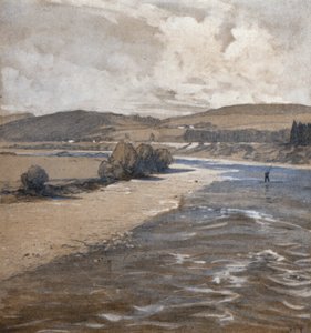 El Dee en Aboyne (litografía en color)