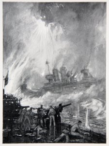 Lucha hasta el último cañón: el valiente final del H.M.S. Tiperrary en Jutlandia, ilustración de 