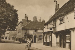 Calle de la Iglesia, Chiswick, con lo que solía ser The Burlington Arms, c1935 de Donald McLeish
