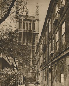 Torre Pinnacled de la Oficina de Registros desde Cliffords Inn, c1935 de Donald McLeish