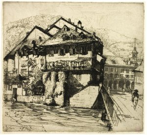 Casas en el Aare, Suiza