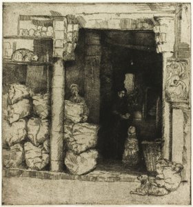 Interior de una tienda de carbón de Donald Shaw MacLaughlan
