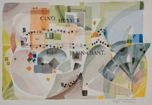 Cinco misas 1701, 2007 (acuarela sobre papel) de Donatella Merlo