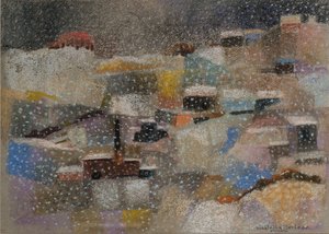 Snowfall, 2001 (pastel sobre papel aterciopelado) de Donatella Merlo
