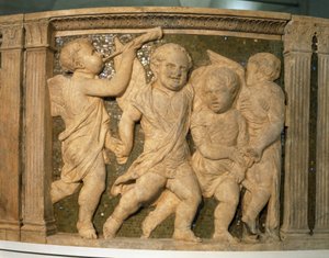 Púlpito del Duomo: ángeles músicos de Donatello